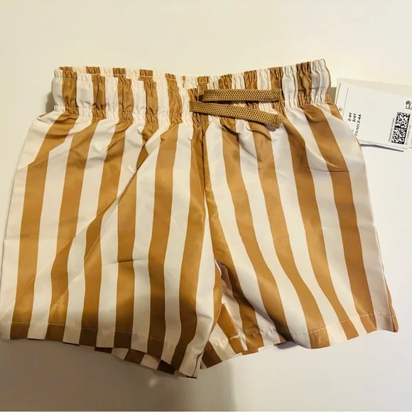 H&M Boys Striped Tan and White Shorts - Picture 2 of 4